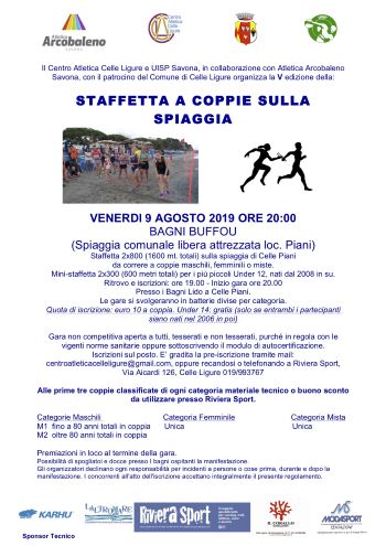 Venerdì 9 Agosto 2019 Staffetta A Coppie Sulla Spiaggia